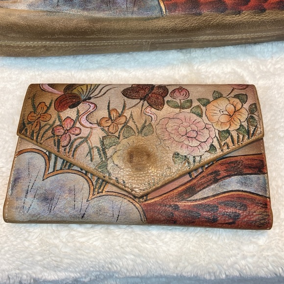 Anuschka Genuine Leather Bag With Wallet. - Picture 12 of 16